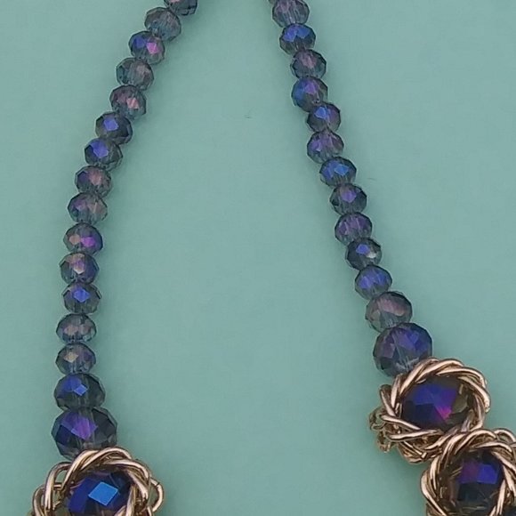 New Eye Candy Los Angeles two strands  statement necklace 14 Kt gold plated - Picture 16 of 16